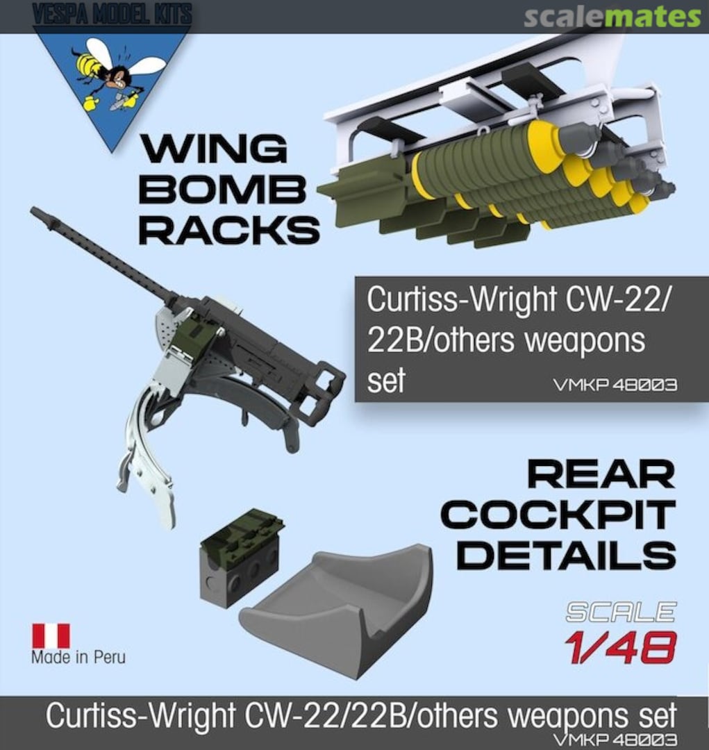 Boxart Curtiss-Wright CW-22/22B/others Weapons Set VMKP 48003 Vespa Model Kits Boxart Curtiss-Wright CW-22/22B/others Weapons Set VMKP 48003 Vespa Model Kits