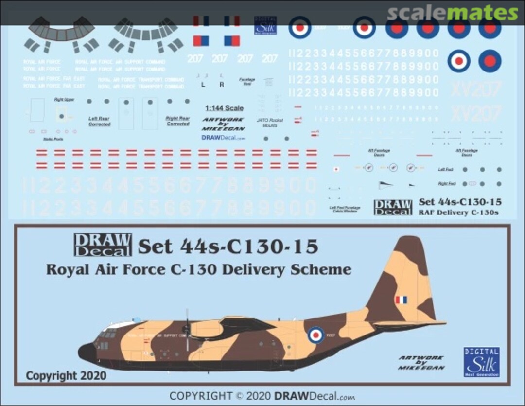 Boxart Royal Air Force C-130Ks, Delivery Scheme 44-C130-15 Draw Decal Boxart Royal Air Force C-130Ks, Delivery Scheme 44-C130-15 Draw Decal