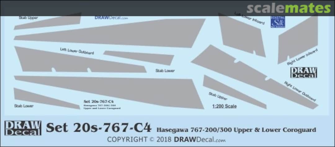 Boxart Hasegawa 767-200/-300 Upper & Lower Coroguard 20-767-C4 Draw Decal Boxart Hasegawa 767-200/-300 Upper & Lower Coroguard 20-767-C4 Draw Decal