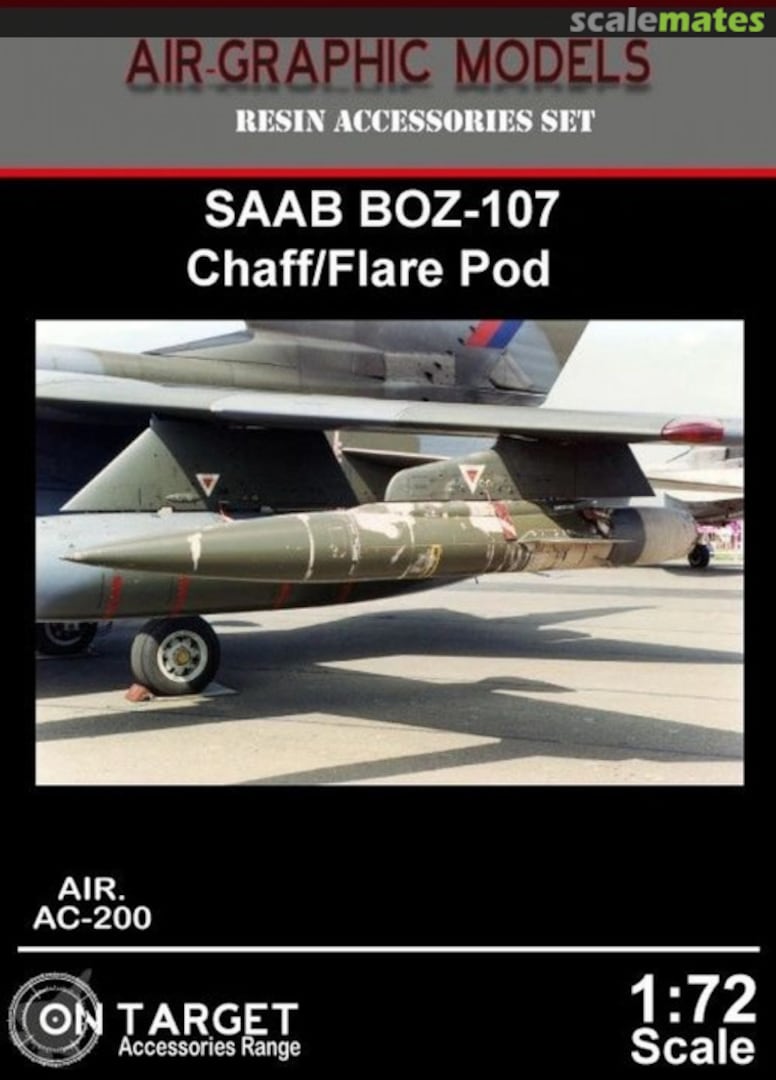 Boxart SAAB 107-BOZ chaff/flare pod AIR.AC-200 Air-Graphics Models