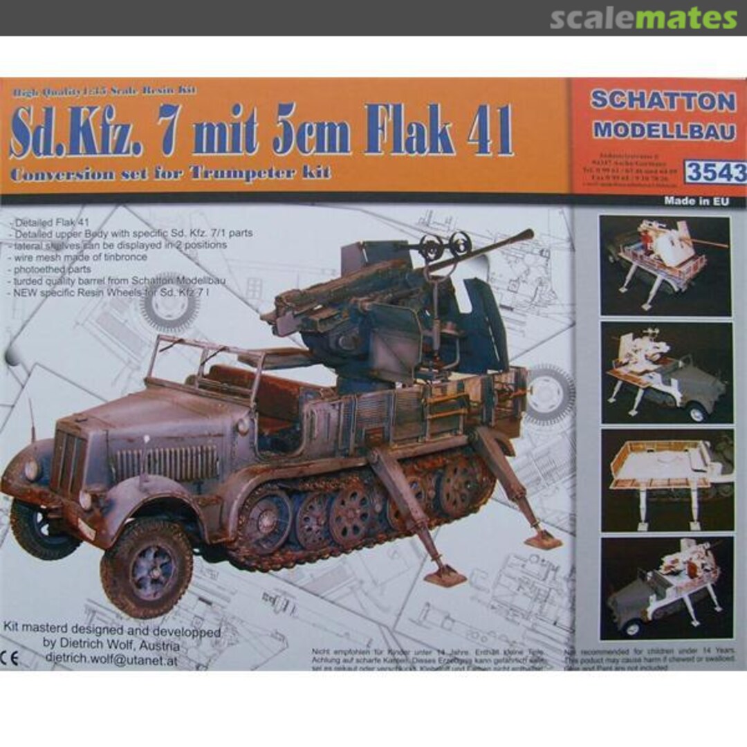 Boxart Sd.Kfz.7 mit 5cm FlaK41 3543 Schatton Modellbau Boxart Sd.Kfz.7 mit 5cm FlaK41 3543 Schatton Modellbau