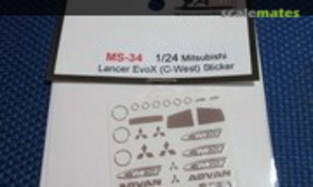 1:24 Mitsubishi Lancer Evo X (C-West) Sticker (A+ Club MS-034) MS-034
