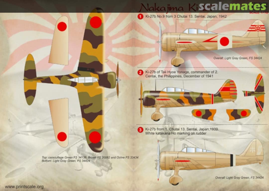 Boxart Nakajima Ki-27 72-080 Print Scale Boxart Nakajima Ki-27 72-080 Print Scale