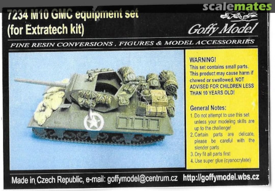 Boxart M10 GMC Equipment Set 7234 Goffy Model