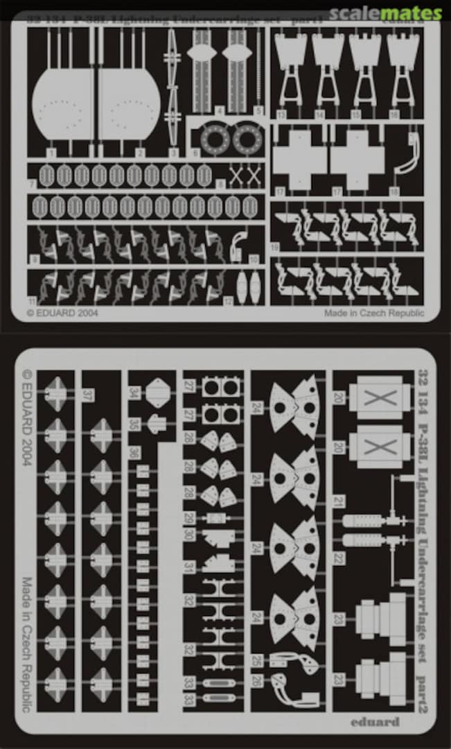Boxart Lockheed P-38L Lightning PE Undercarriage Set 32134 Eduard Boxart Lockheed P-38L Lightning PE Undercarriage Set 32134 Eduard