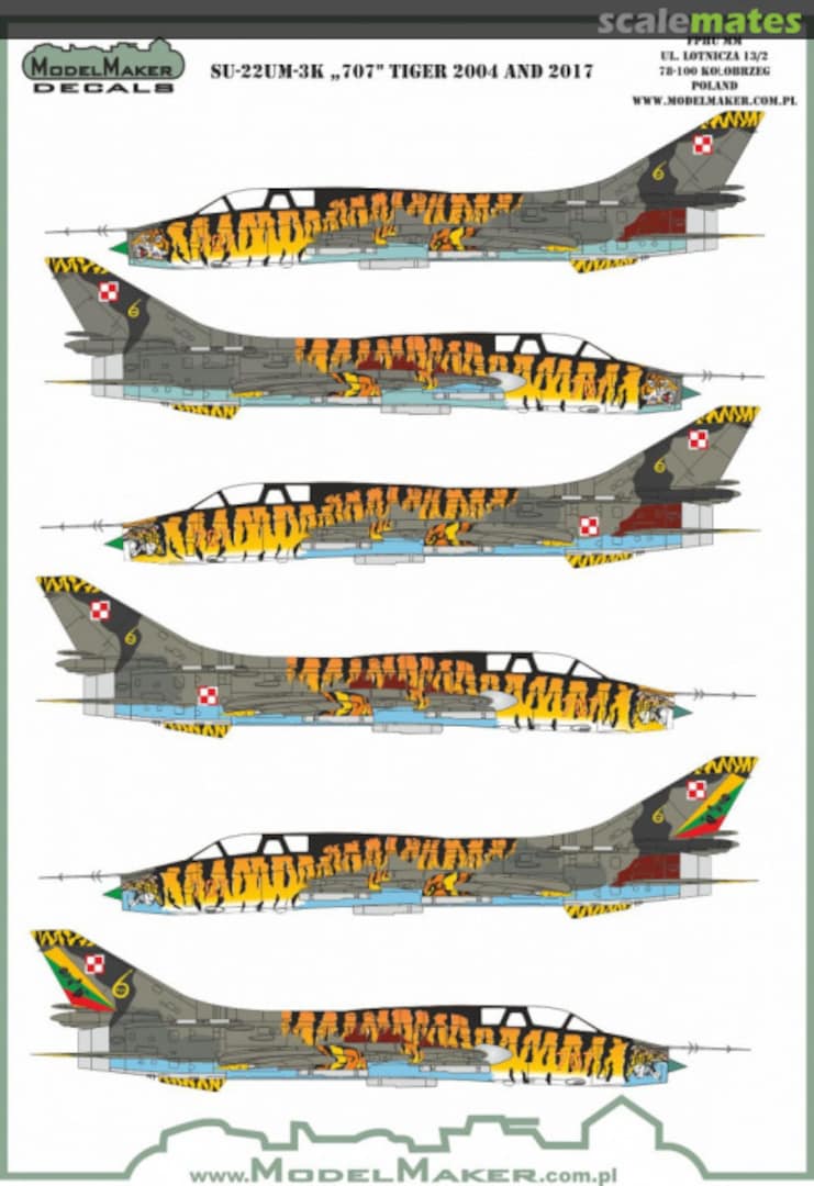 Boxart Su-22UM3K "707" Tiger 2014 and 2017 D72119 ModelMaker Boxart Su-22UM3K "707" Tiger 2014 and 2017 D72119 ModelMaker