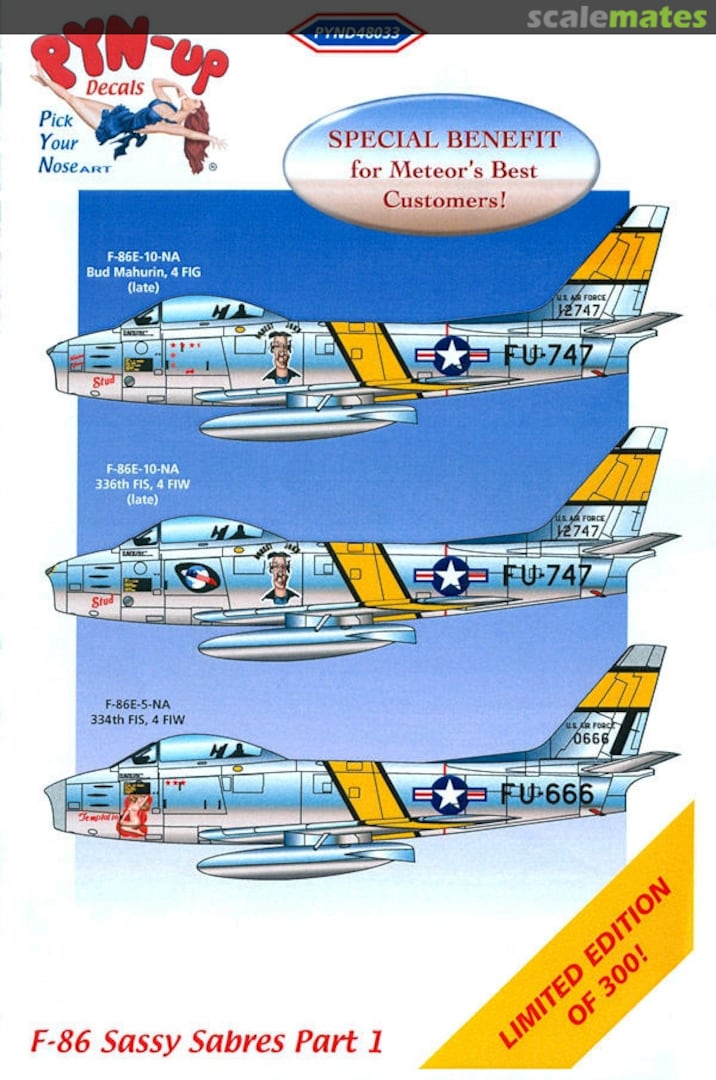 Boxart F-86 Sassy Sabres Part 1 PYND48033 Pyn-Up Decals Boxart F-86 Sassy Sabres Part 1 PYND48033 Pyn-Up Decals