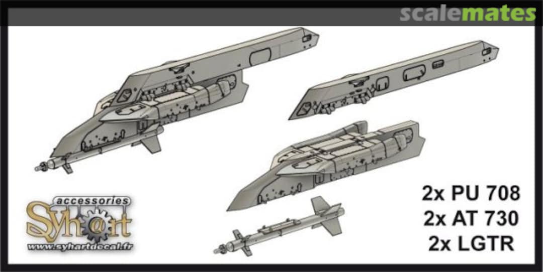 Boxart LGTR pour Rafale + pylônes PU 708 & AT-730 AD009-72 Syhart Boxart LGTR pour Rafale + pylônes PU 708 & AT-730 AD009-72 Syhart