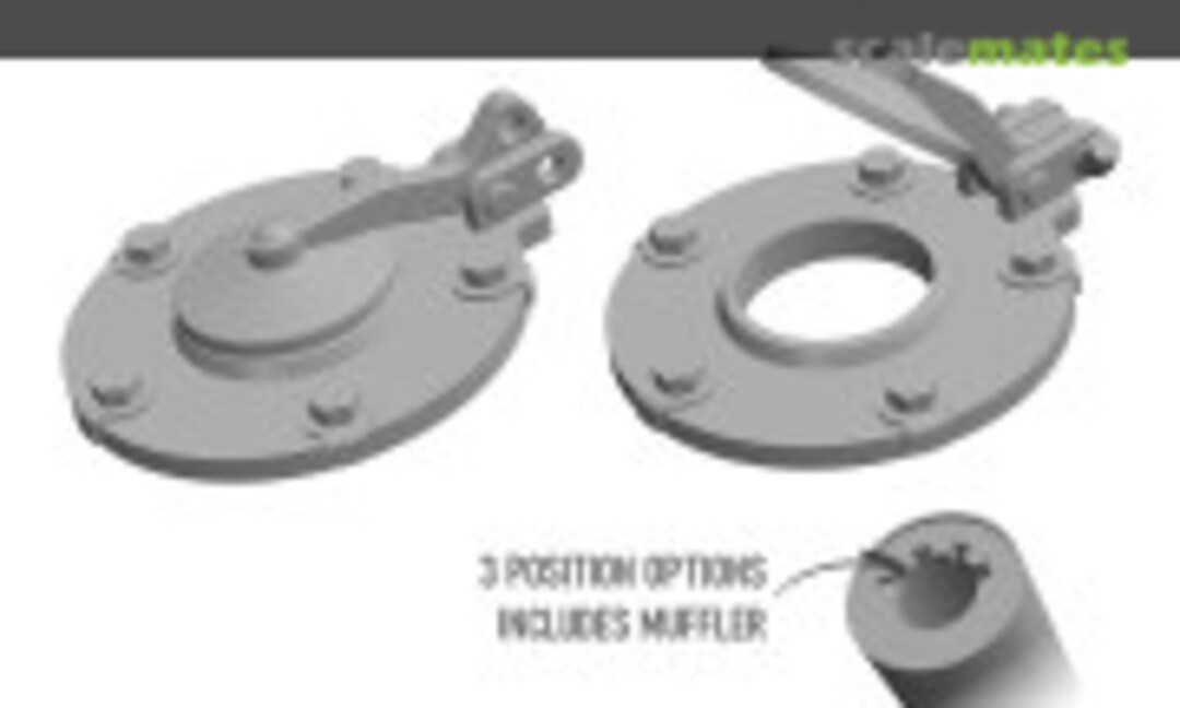 1:35 Exhaust Muffler Tiger I Early (Until December 1942) for BORDER (Fibelworks FW35006) FW35006