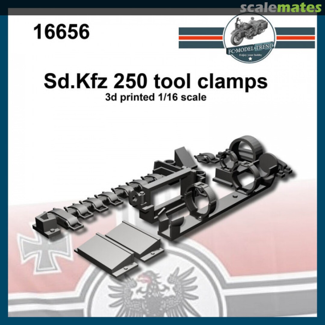 Boxart Sd.Kfz 250 tool clamps 16656 FC Model Trend Boxart Sd.Kfz 250 tool clamps 16656 FC Model Trend