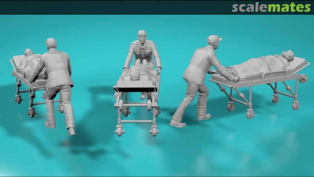 Boxart Paramedic with a man on ambulance strecher 99204740-35 EMP3d Boxart Paramedic with a man on ambulance strecher 99204740-35 EMP3d