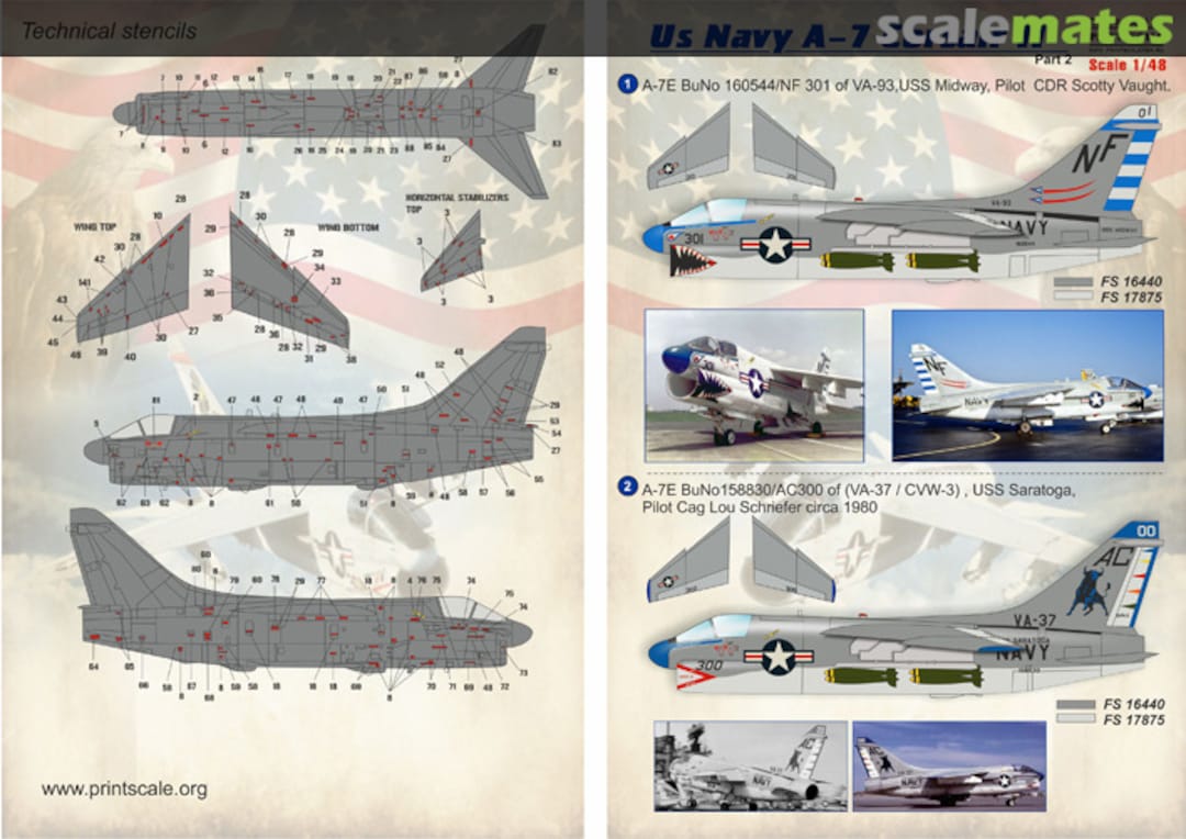 Boxart US Navy A-7 Corsair ll 48-127 Print Scale Boxart US Navy A-7 Corsair ll 48-127 Print Scale