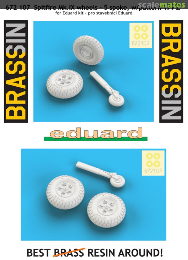 Boxart Spitfire Mk.IX wheels 5 spoke, w/pattern 672107 Eduard Boxart Spitfire Mk.IX wheels 5 spoke, w/pattern 672107 Eduard