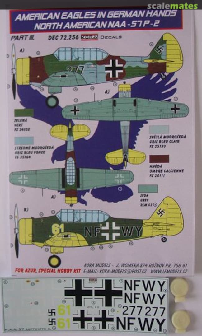 Boxart North American NAA-57 P-2 DEC72256 Kora Models