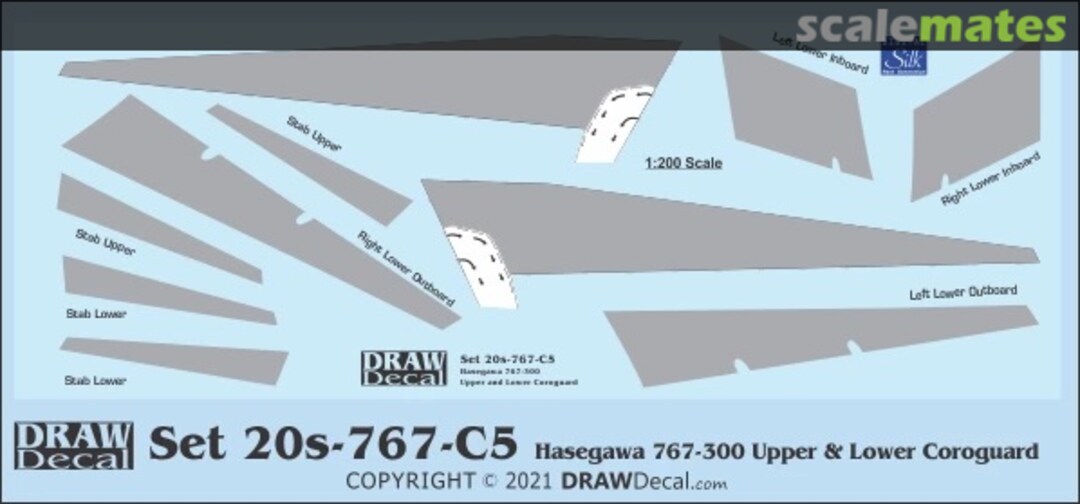 Boxart Hasegawa 767-300 Upper & Lower Coroguard 20-767-C5 Draw Decal Boxart Hasegawa 767-300 Upper & Lower Coroguard 20-767-C5 Draw Decal