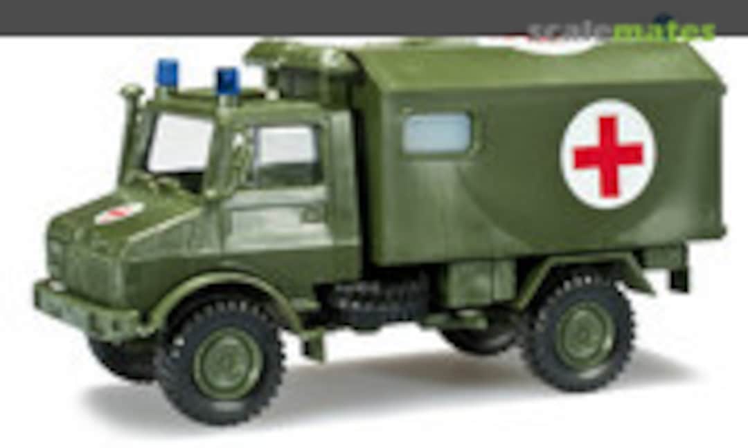 1:87 Unimog U 1300 Sanitätskofferaufbau &quot;Bundeswehr&quot; (Herpa 744553)