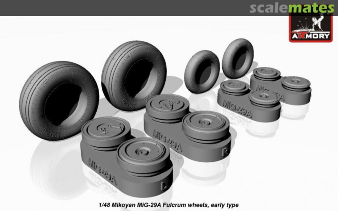Boxart MIG-29A/B/UB Wheels Early, Weighted, Universal AW48022 Armory Boxart MIG-29A/B/UB Wheels Early, Weighted, Universal AW48022 Armory
