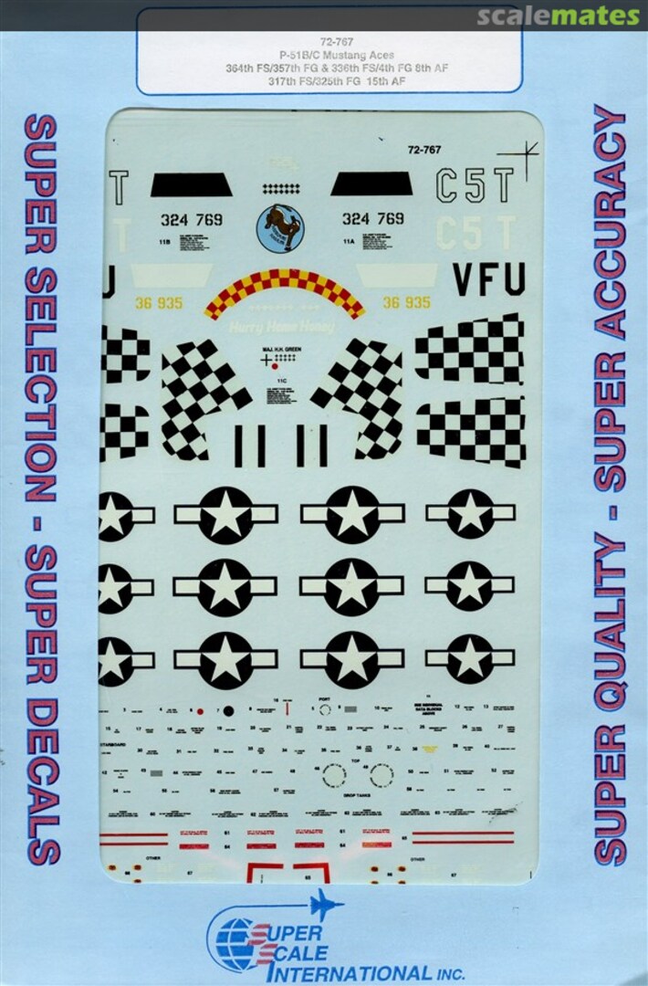 Boxart P-51B/C Mustang Aces 72-767 SuperScale International