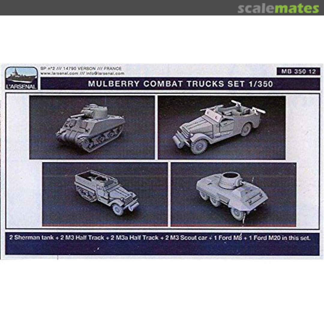 Boxart US Army combat vehicles sets MB 350 12 L'Arsenal