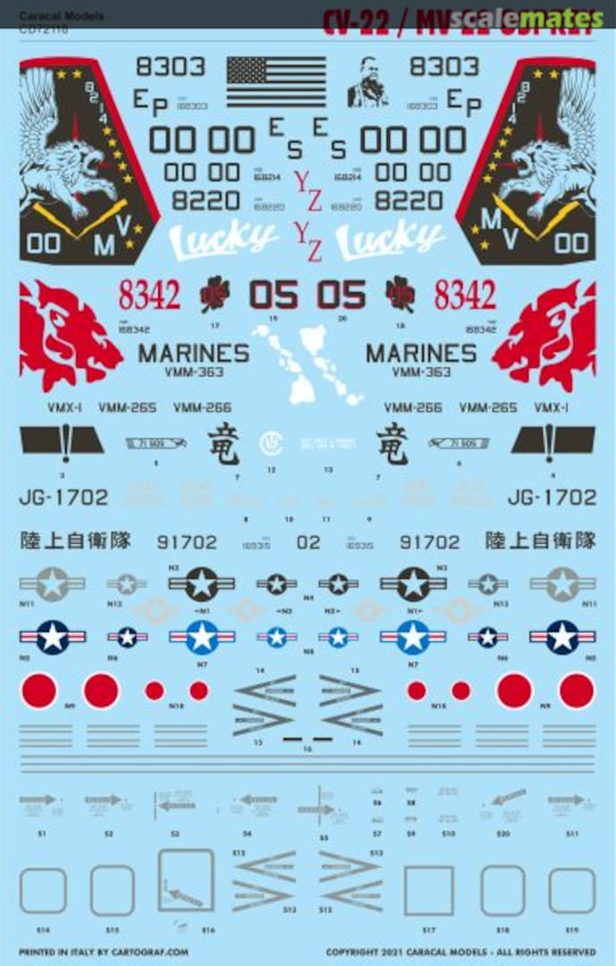 Boxart CV-22B / MV-22B Osprey CD72118 Caracal Models Boxart CV-22B / MV-22B Osprey CD72118 Caracal Models