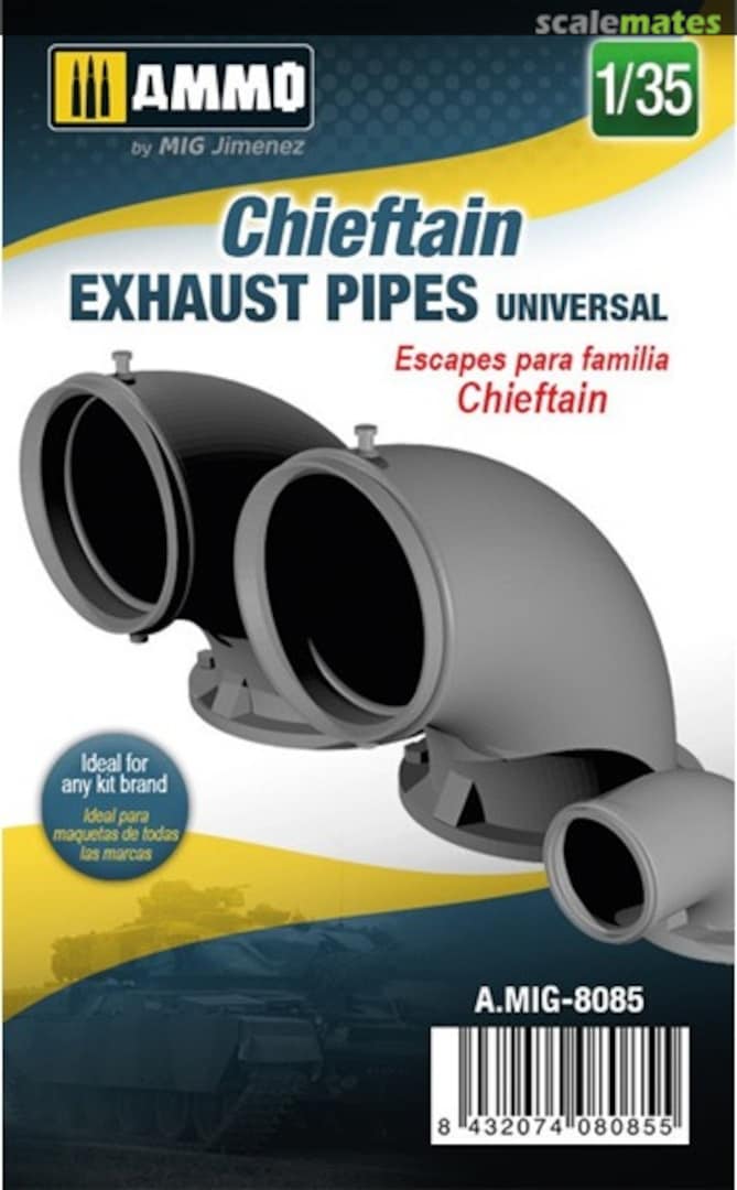 Boxart Chieftain Exhaust Pipes A.MIG-8085 Ammo by Mig Jimenez Boxart Chieftain Exhaust Pipes A.MIG-8085 Ammo by Mig Jimenez