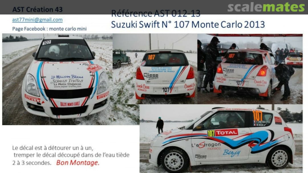 Boxart Suzuki Swift Sport Mk4 "La Maison Bleue" AST 012-13 AST Création 43 Boxart Suzuki Swift Sport Mk4 "La Maison Bleue" AST 012-13 AST Création 43