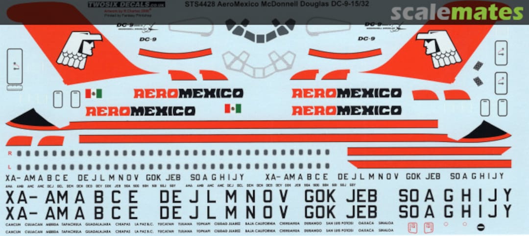 Contents McDonnell Douglas DC-9-15/32 STS4428 26 Decals Contents McDonnell Douglas DC-9-15/32 STS4428 26 Decals