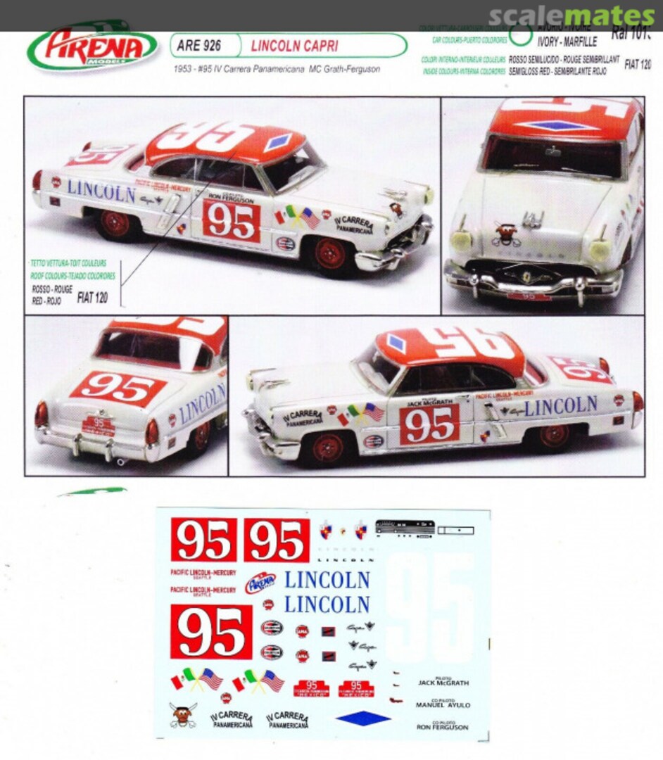 Boxart Lincoln Capri "LINCOLN" AREDE926 Arena Modelli Boxart Lincoln Capri "LINCOLN" AREDE926 Arena Modelli