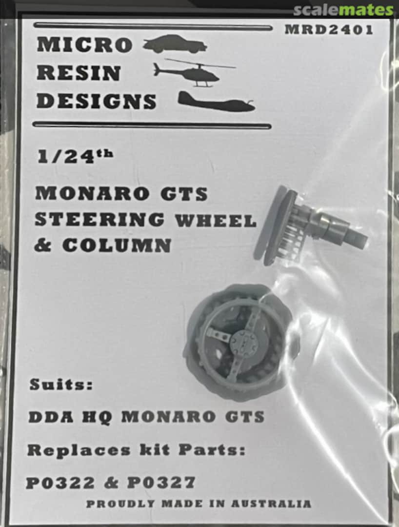 Boxart Holden HQ Monaro GTS Steering Wheel & Column MRD2401 Micro Resin Designs Boxart Holden HQ Monaro GTS Steering Wheel & Column MRD2401 Micro Resin Designs