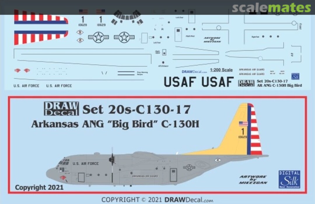 Boxart Arkansas ANG “Big Bird” C-130H 20-C130-17 Draw Decal Boxart Arkansas ANG “Big Bird” C-130H 20-C130-17 Draw Decal