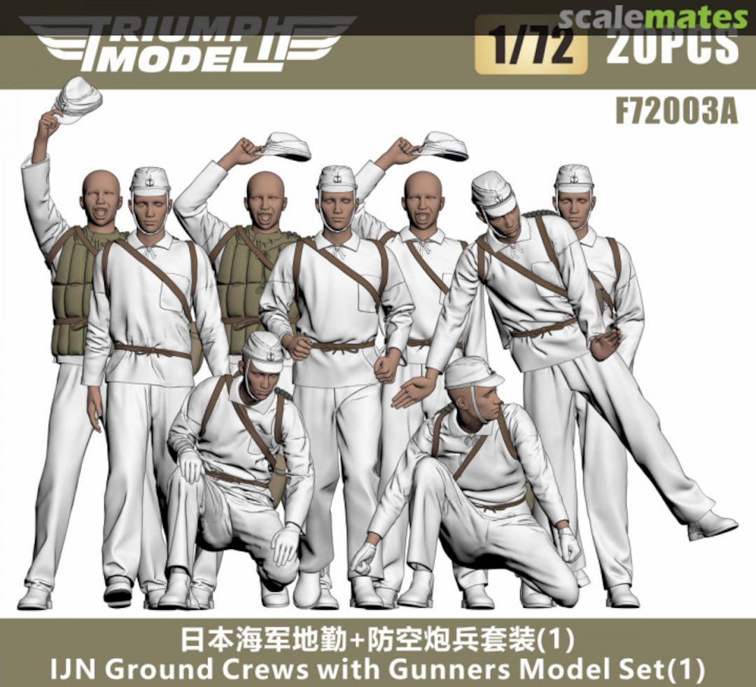 Boxart IJN Ground Crews with Gunners Model Set (1) F72003A Triumph Model Boxart IJN Ground Crews with Gunners Model Set (1) F72003A Triumph Model