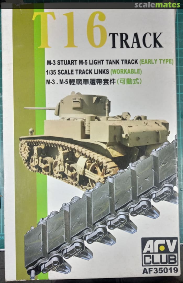 Boxart T16 Track M3/M5/M8 Early type AF35019 AFV Club Boxart T16 Track M3/M5/M8 Early type AF35019 AFV Club