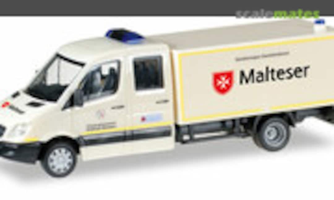 1:87 Mercedes-Benz Sprinter double cabin with box medical service equipment vehicle &quot;Malteser Hilfsdienst&quot; (Herpa 092951)