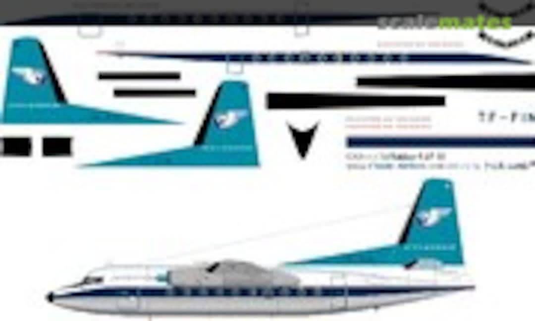 1:144 Icelandair F-27 (turquoise) (Classic Airlines CA144-458) CA144-458
