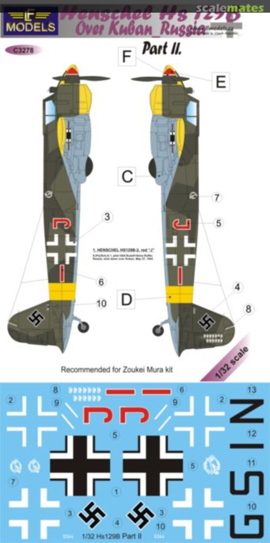Boxart Henschel Hs 129B C3278 LF Models Boxart Henschel Hs 129B C3278 LF Models
