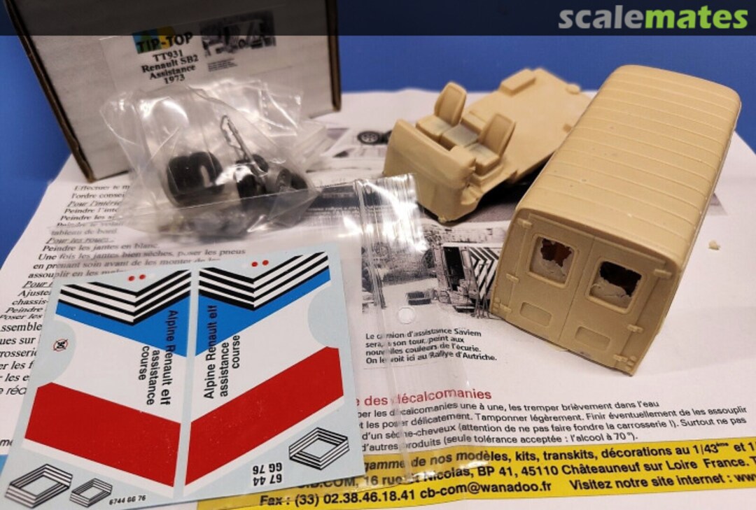 Boxart Renault SG2 [6744 GG 76] "Alpine Renault elf assistance course" TT931 TIP-TOP