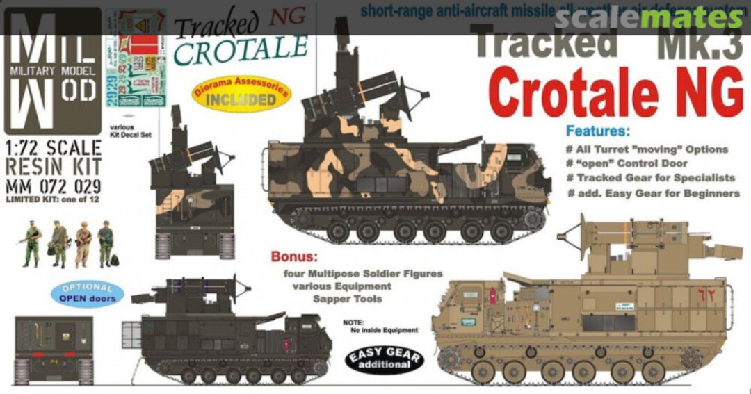 Boxart Tracked MK.3 Crotale NG MM 072-029 Mil Mod Boxart Tracked MK.3 Crotale NG MM 072-029 Mil Mod