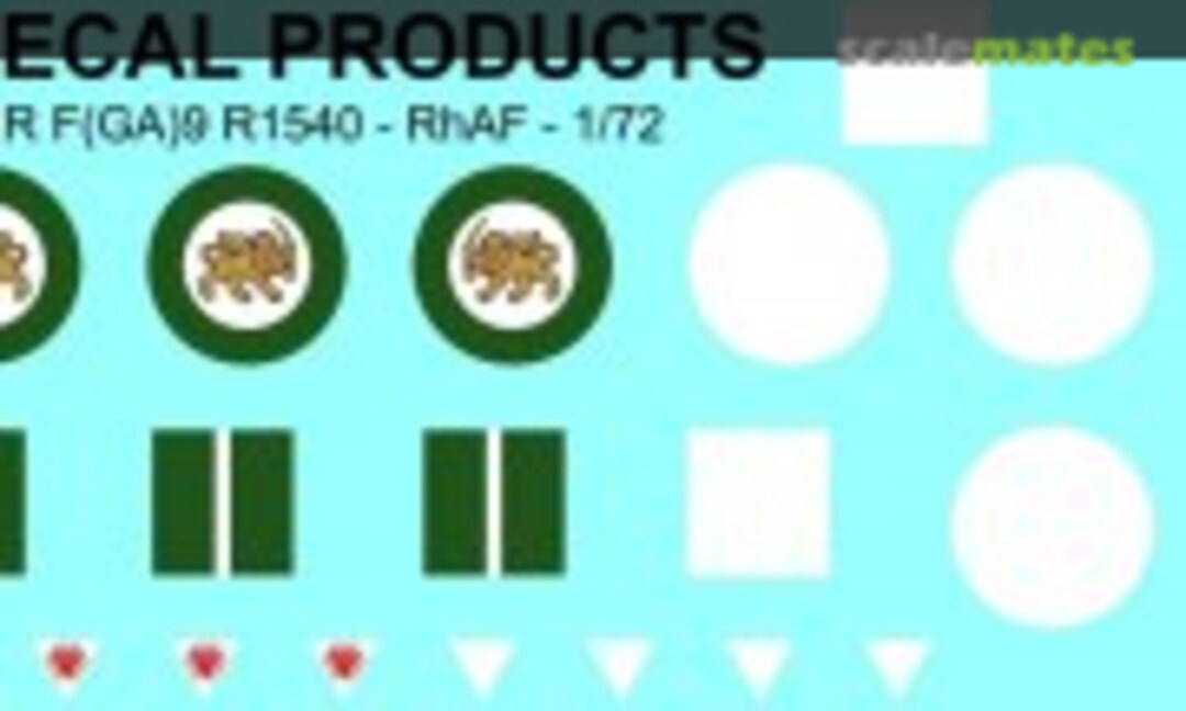 1:72 Rhodesian Air Force Hawker Hunter FGA.9 R1540 (Viper Decal Products MAF72002) MAF72002