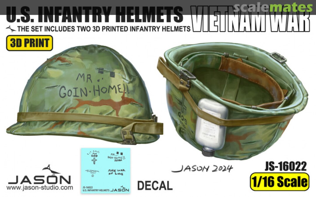 Boxart U.S. Infantry Helmets Vietnam War JS-16022 Jason Studio