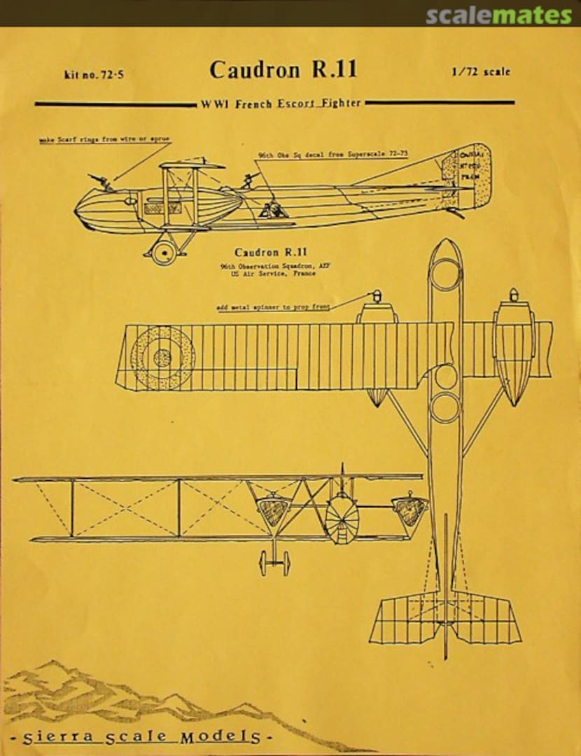 Boxart Caudron R.11 72-05 Sierra Scale Models Boxart Caudron R.11 72-05 Sierra Scale Models