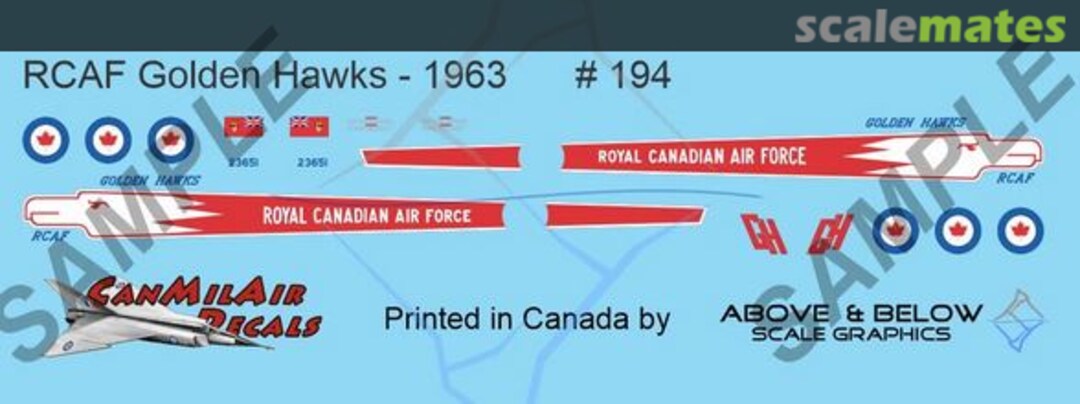 Boxart Canadair Sabre Mk. 5 194 Above & Below Graphics Boxart Canadair Sabre Mk. 5 194 Above & Below Graphics