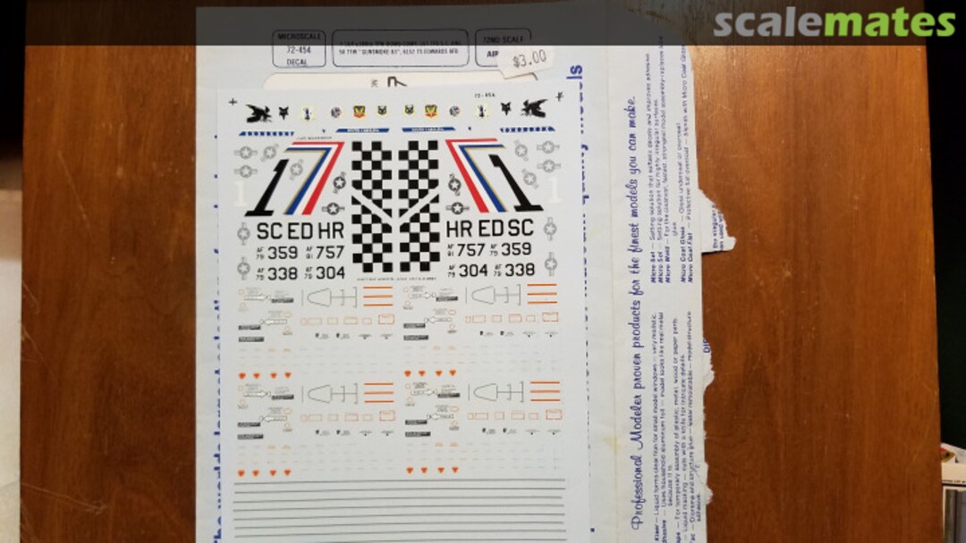Boxart F-16A's: 388th TFW Bomb Comp; 157 TFS SC ANG 72-454 Microscale