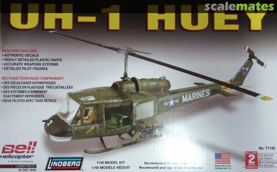 Boxart UH-1 Huey 71142 Lindberg Boxart UH-1 Huey 71142 Lindberg