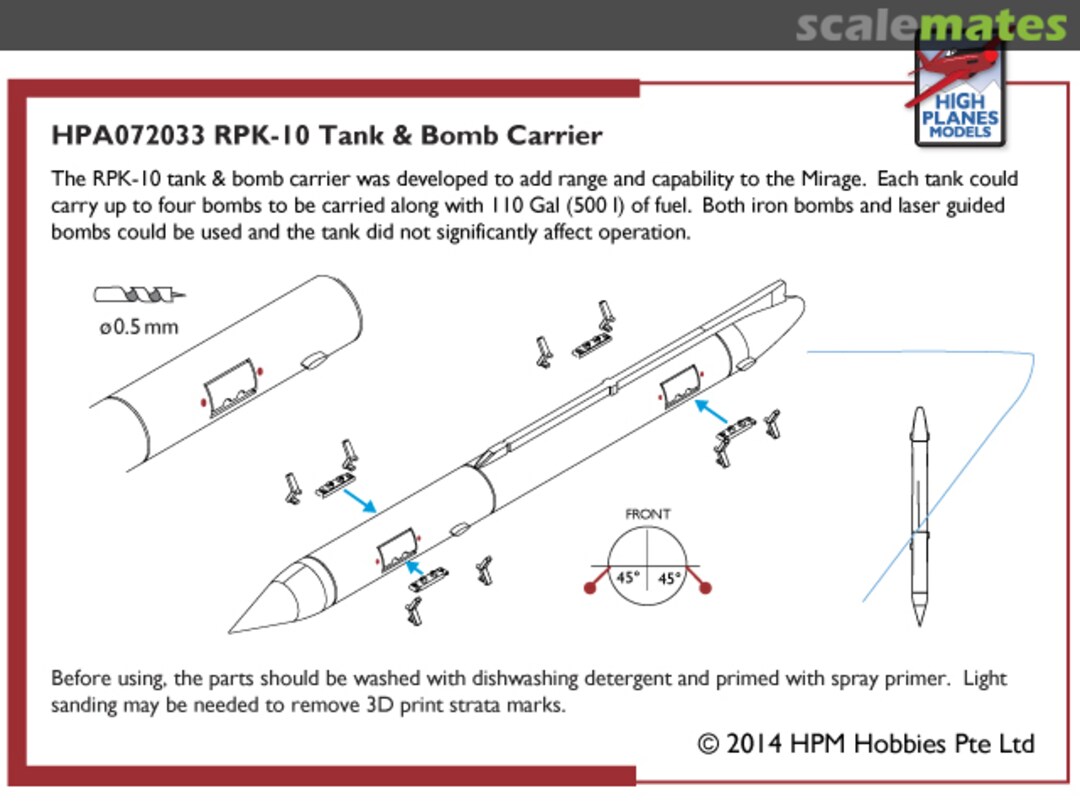 Boxart Mirage RPK-10 Tank and Bomb Carrier HPM72033 High Planes Models Boxart Mirage RPK-10 Tank and Bomb Carrier HPM72033 High Planes Models