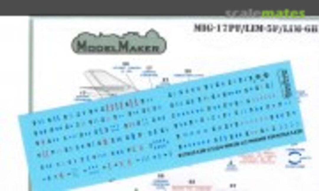 1:72 LiM-1/2/5/6/SBLim-1/2 Polish Stencils Late (ModelMaker D72029) D72029