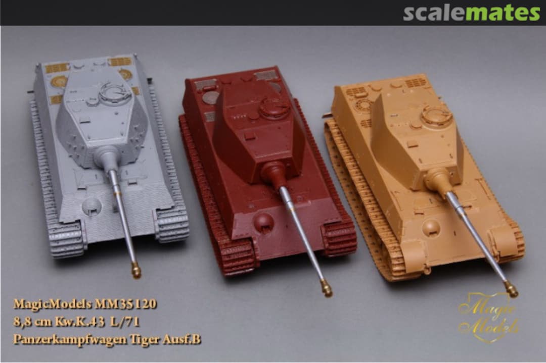 Boxart 8,8 cm Kw.K.43 L/71. Panzerkampfwagen Tiger Ausf.B MM35120 Magic Models Boxart 8,8 cm Kw.K.43 L/71. Panzerkampfwagen Tiger Ausf.B MM35120 Magic Models