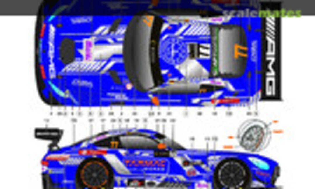 1:24 Mercedes AMG GT Evo Macau GT Cup 2022 (SK Decals SK-24161)