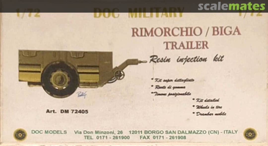Boxart BIGA Trailer DM 72405 DOC Models Boxart BIGA Trailer DM 72405 DOC Models