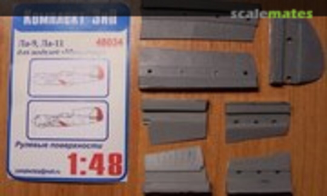 1:48 La-9, La-11 control surfaces (Komplekt Zip 48034) 48034