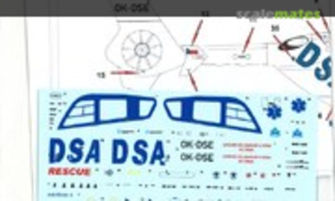 1:72 EC 135 Krystof 5 Tschechischer Rettungshubschrauber der DSA (Peddinghaus-Decals EP 2296) EP 2296